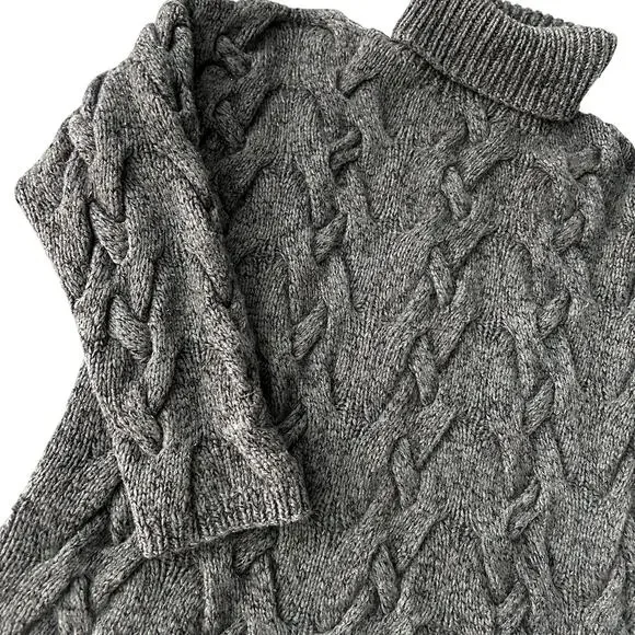SOLD SOLD SOLD Luxury Cashmere Silk Wool Chunky Minimalist Cable Knit Sweate - Picture 5 of 11